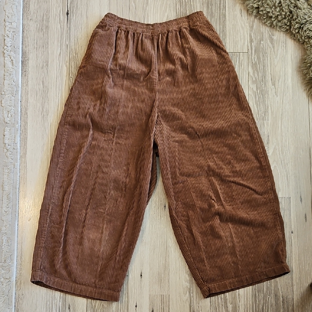 Shaina Mote Balloon Pant Wide Leg Brown Corduroy Pants